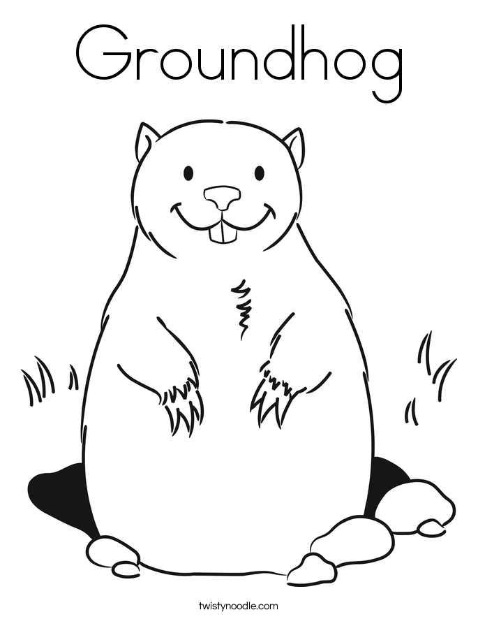 Groundhog Coloring Page | Coloring Pages