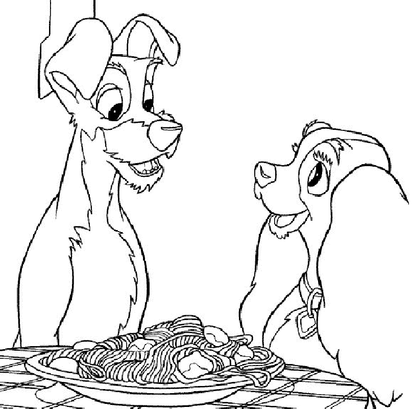 Lady And The Tramp 2 Coloring Pages - Coloring Home