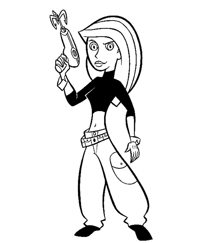 Kim Possible Coloring Pages Coloring Home
