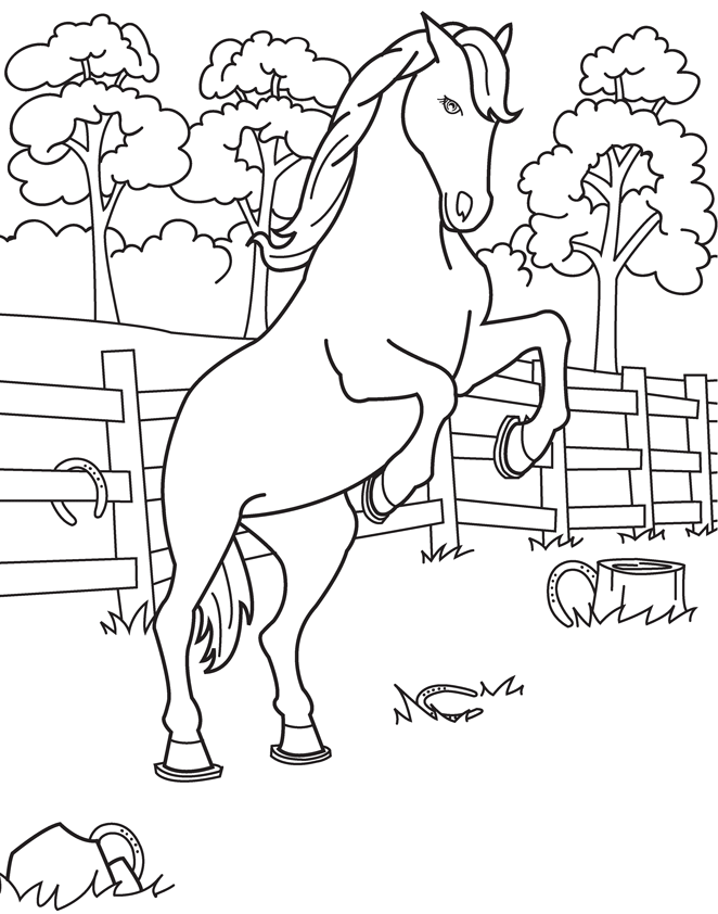 Running Horse Coloring Pages - Coloring Home