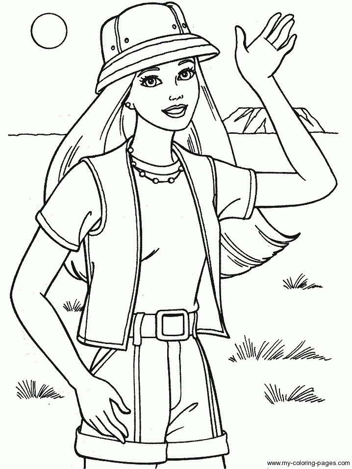 Coloring Barbie 094 /Page 7 / Barbie Coloring Pages