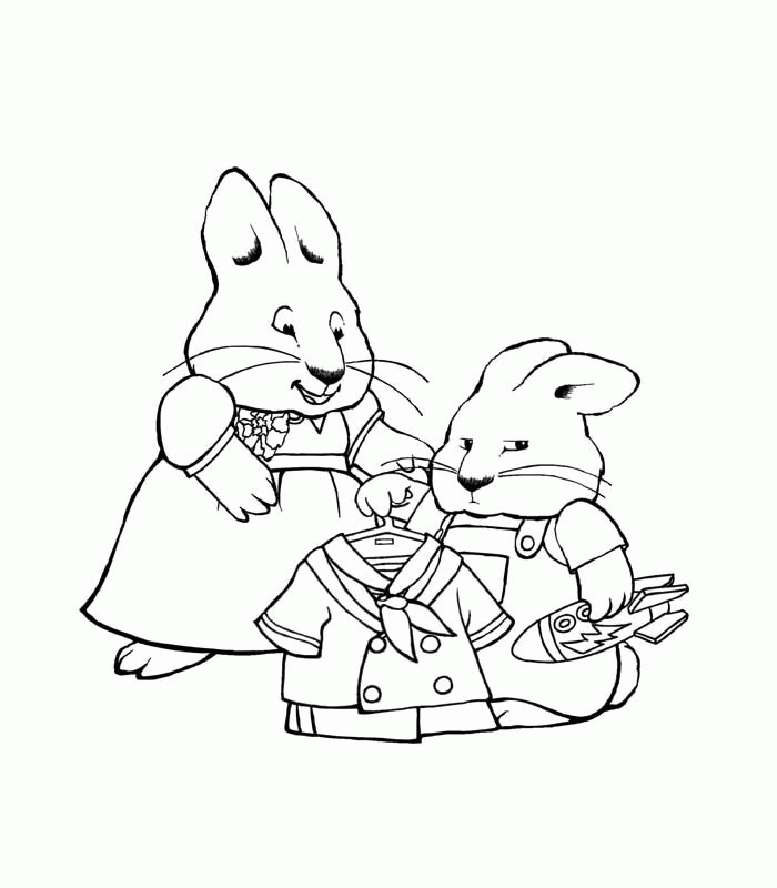 MAX AND RUBY Colouring Pages