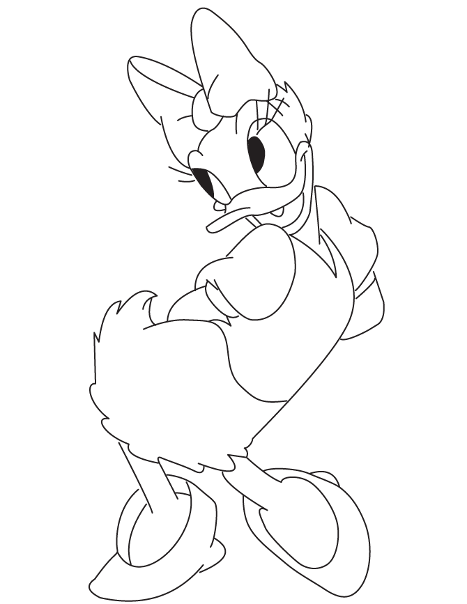 63 Cute Daisy Duck Coloring Pages To Print with disney character