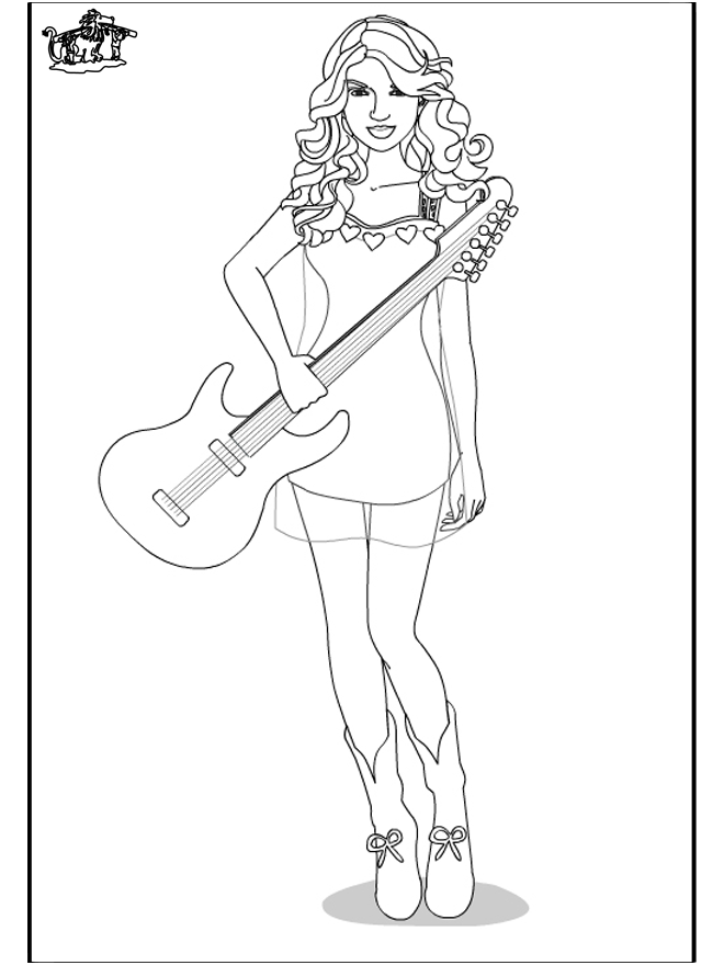 taylor swift anduniqua Colouring Pages