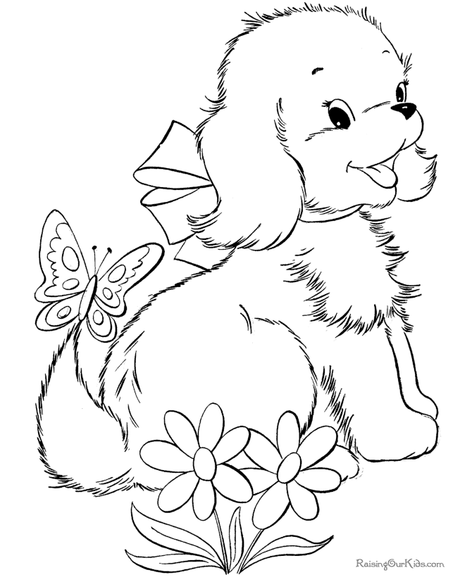 Cute Dog Colouring Pages For Kids