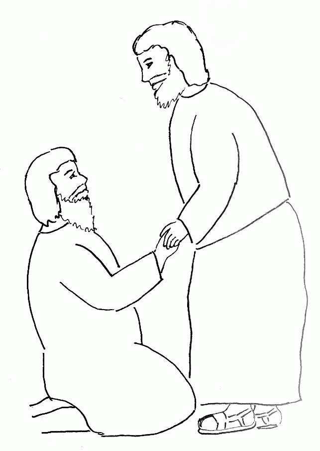 Bible Story Coloring Page Peter Heals a Crippled Man | Free Bible 
