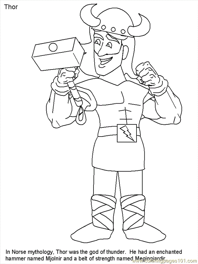 Coloring Pages Scandinavian (Norse) Mythology (Cartoons 