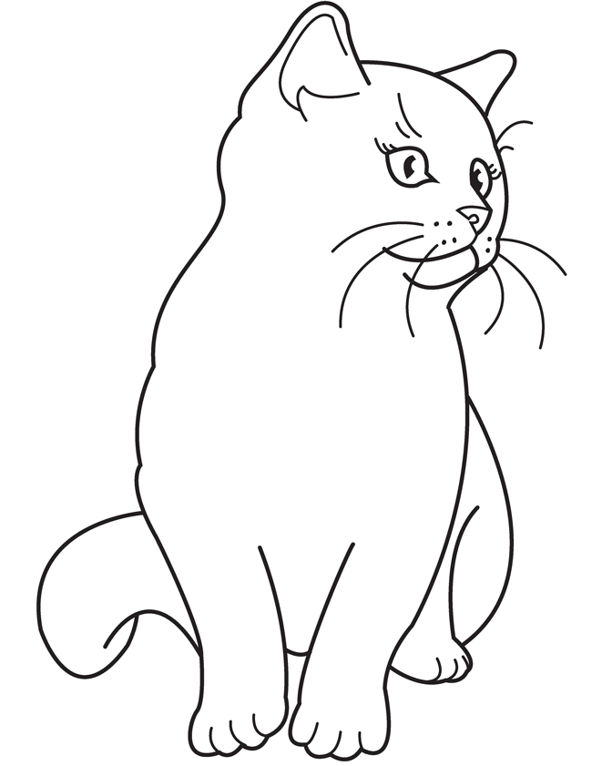 Coloring Pages Of Cats And Kittens Coloring Home