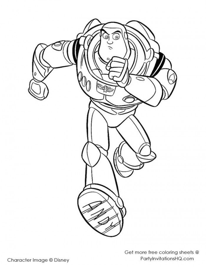 Buzz Lightyear Coloring Page Sheet