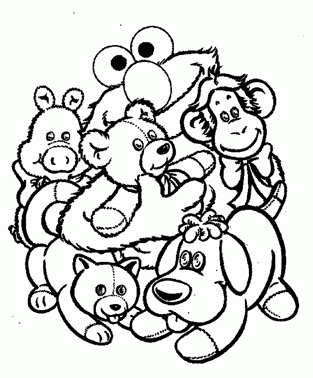 Doggie Elmo coloring pages Free Printable Coloring Pages For Kids 