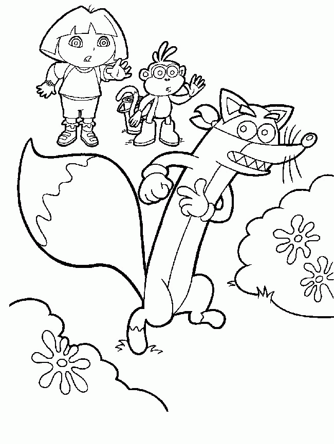 Dora and Swiper coloring pages, the fox swiper_Bratz' Blog