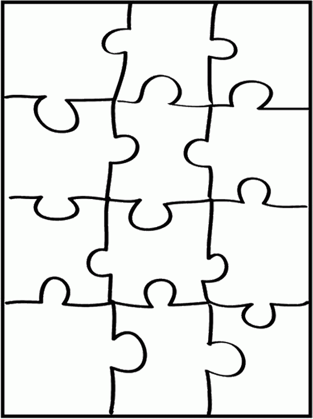 Puzzle Piece Coloring Page - Coloring Home