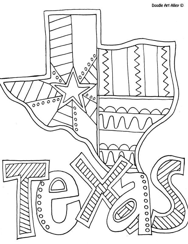 Texas Coloring Pages - Coloring Home