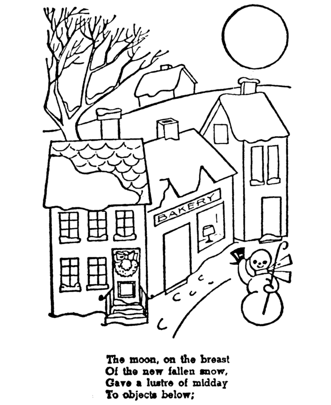 Twas The Night Before Christmas Printable Coloring Pages ...