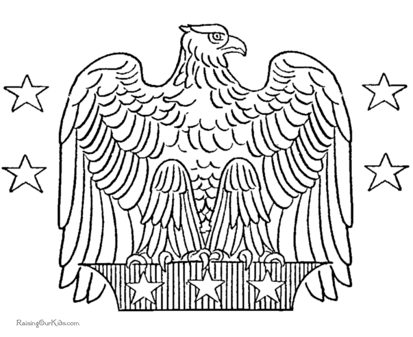 Bald Eagle Coloring Page 2 Baby Pages Pin White 004