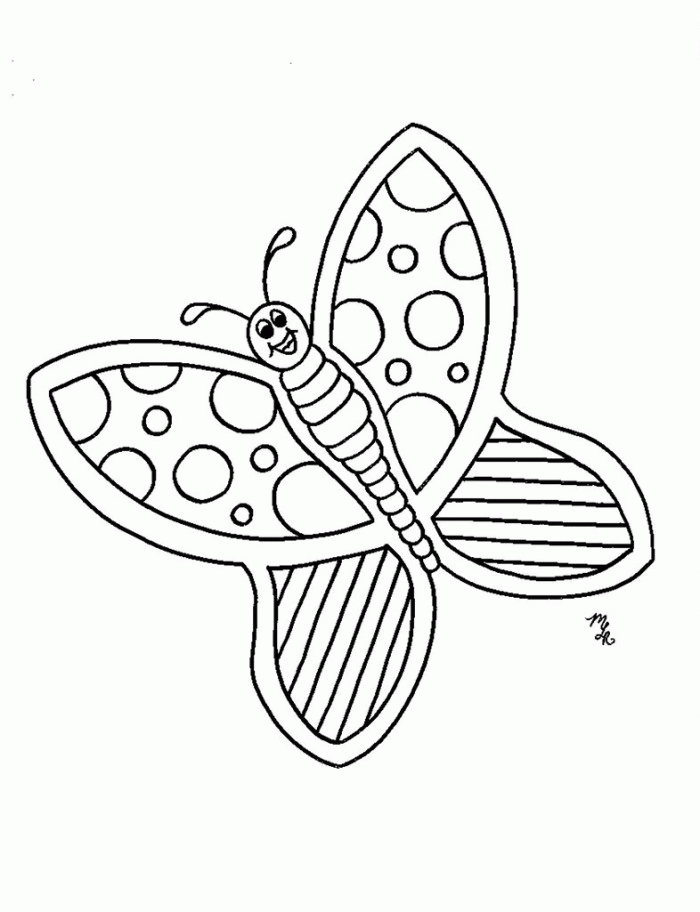 Color By Number Butterfly Coloring Pages