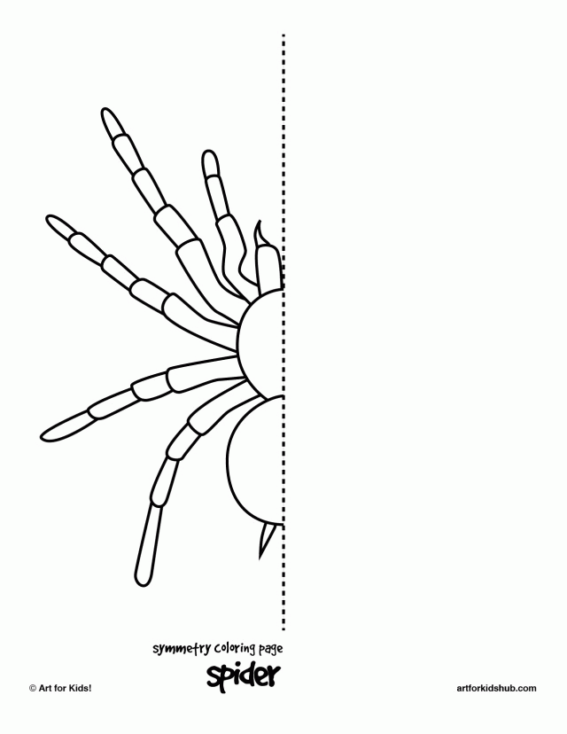 Symmetry Coloring Page Spider Id 77638 Uncategorized Yoand 294077 