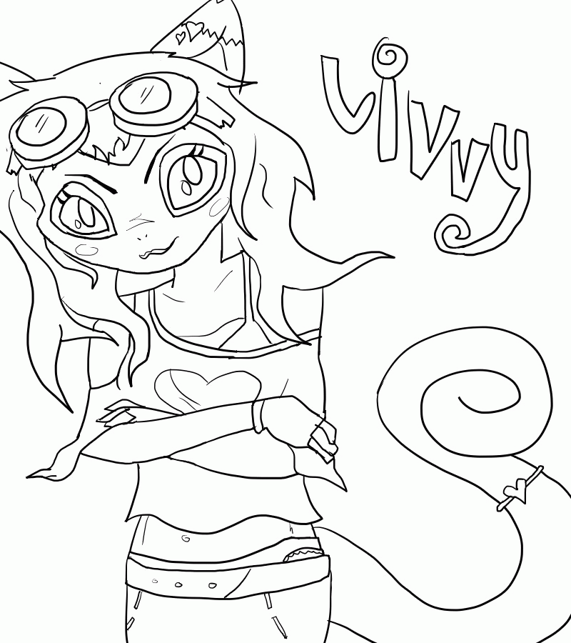 She's Livvy (Uncolored) by CupcakeMew on deviantART