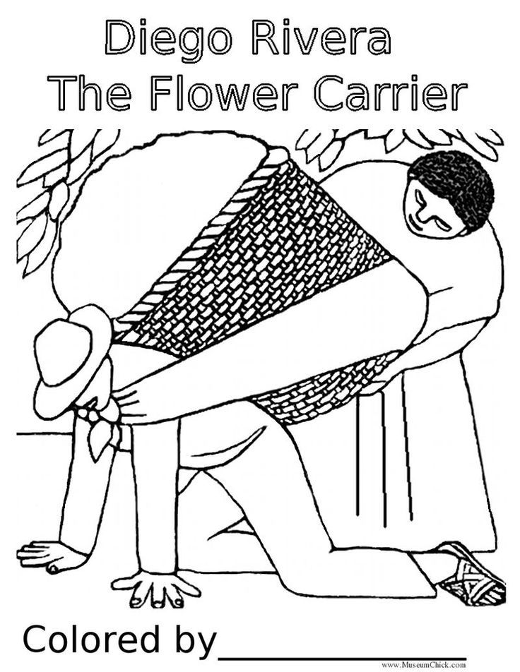 Diego Rivera The Flower Carrier | art print outs