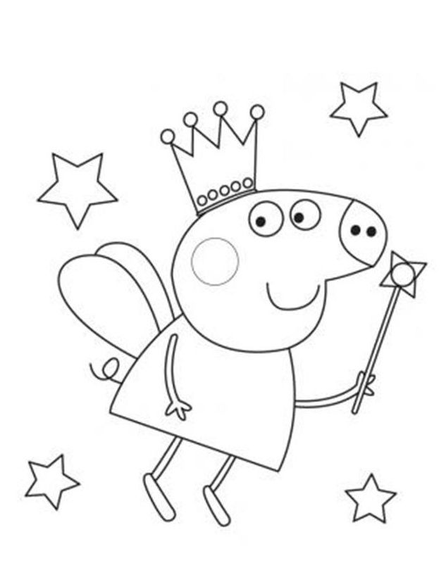 Download Fairy Peppa Pig Coloring In Pages Or Print Fairy Peppa 