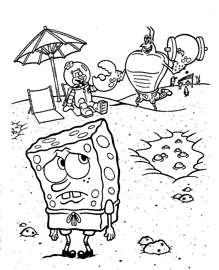 FREE Sponge Bob Squarepants Coloring Pages