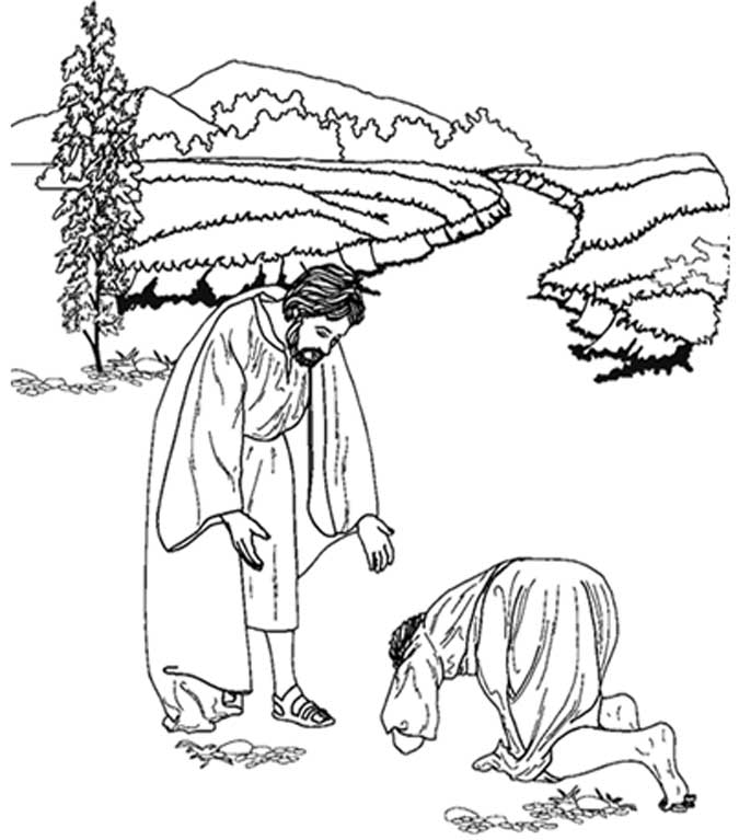 Ten Lepers Coloring Page - Coloring Home