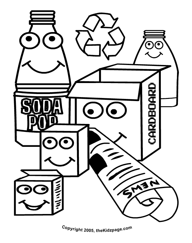 Recycle Coloring Page - Coloring Home