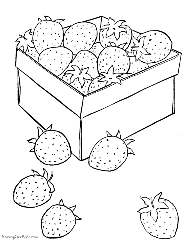 Strawberry Coloring Pages For Kids - Coloring Home