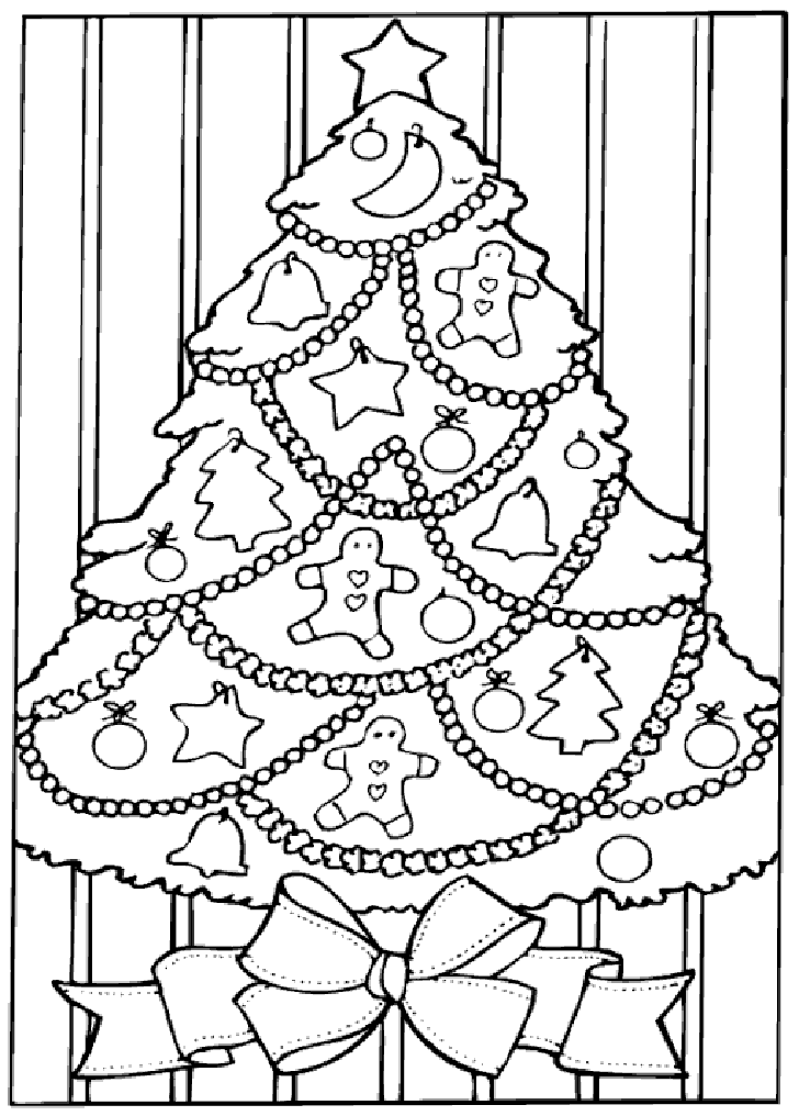 Christmas Tree Coloring Pages - Coloring Cottage