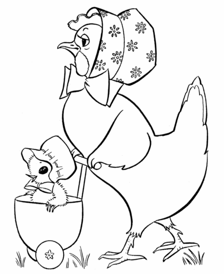 Easter Chick Coloring Pages - Coloring Home