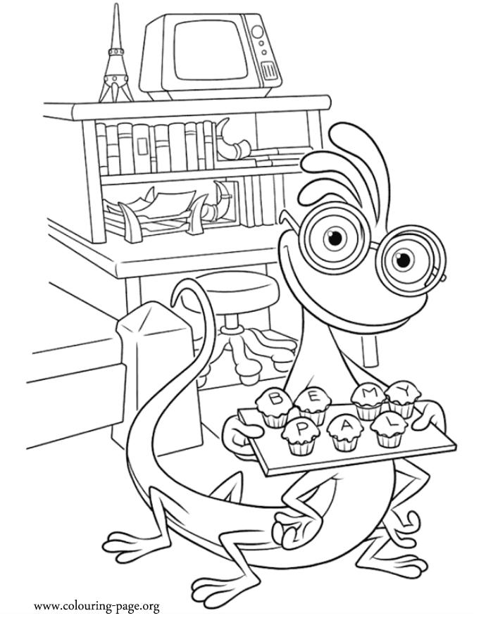Monsters University - Randall, the Mike's roommate coloring page