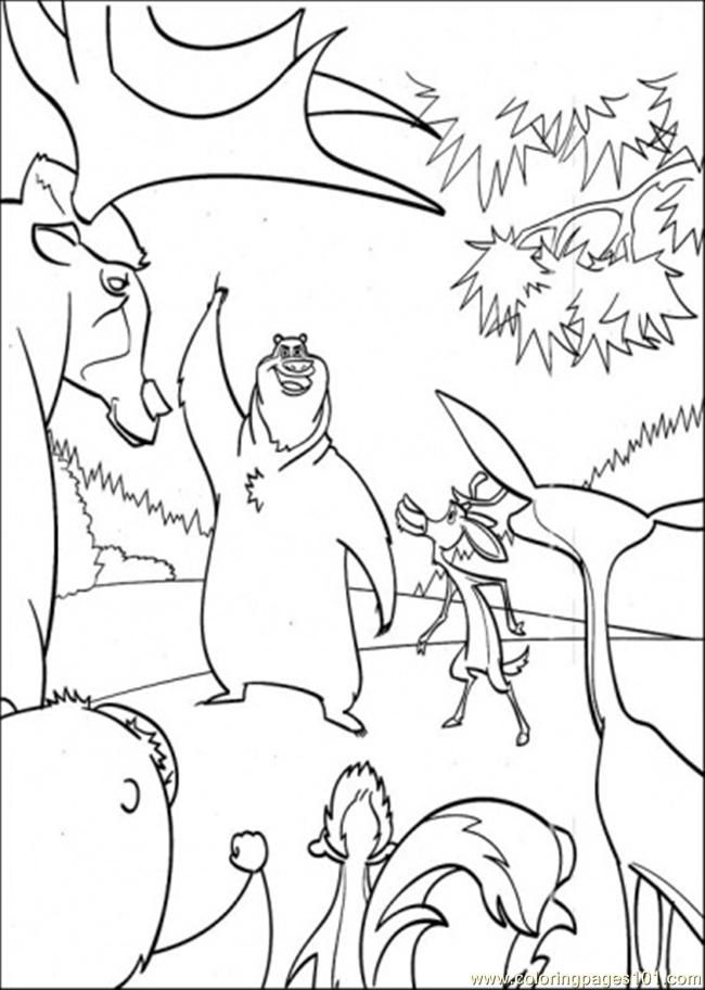 Coloring Pages Boog Meets The Other Animals (Cartoons > Open 
