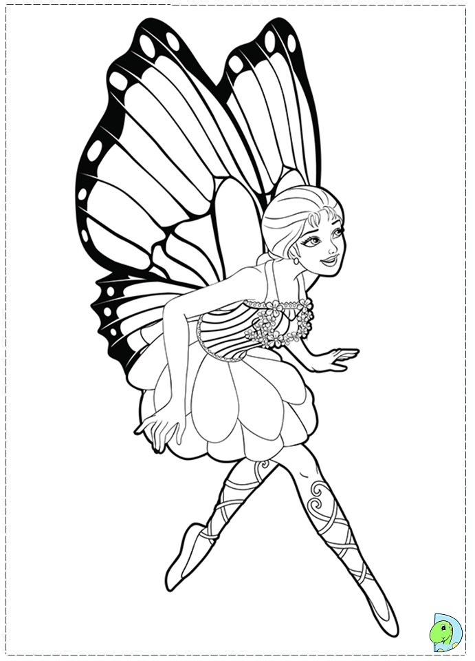 Barbie Fairy Princess Coloring Pages - Coloring Home