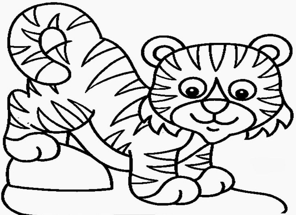 baby tiger coloring page - Quoteko.