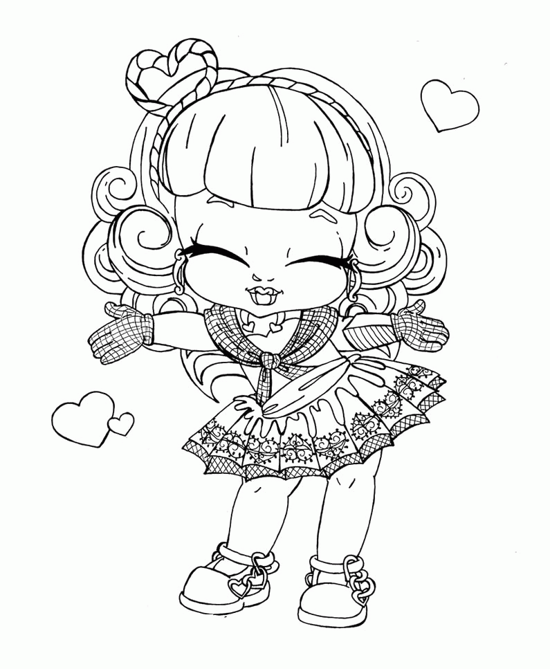 Monster High Doll Coloring Pages Coloring Home