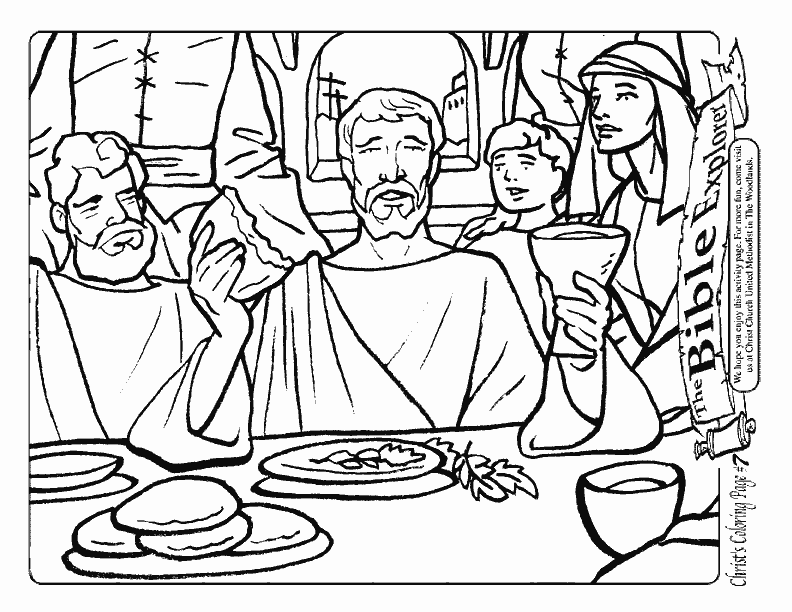 e last supper Colouring Pages (page 2)