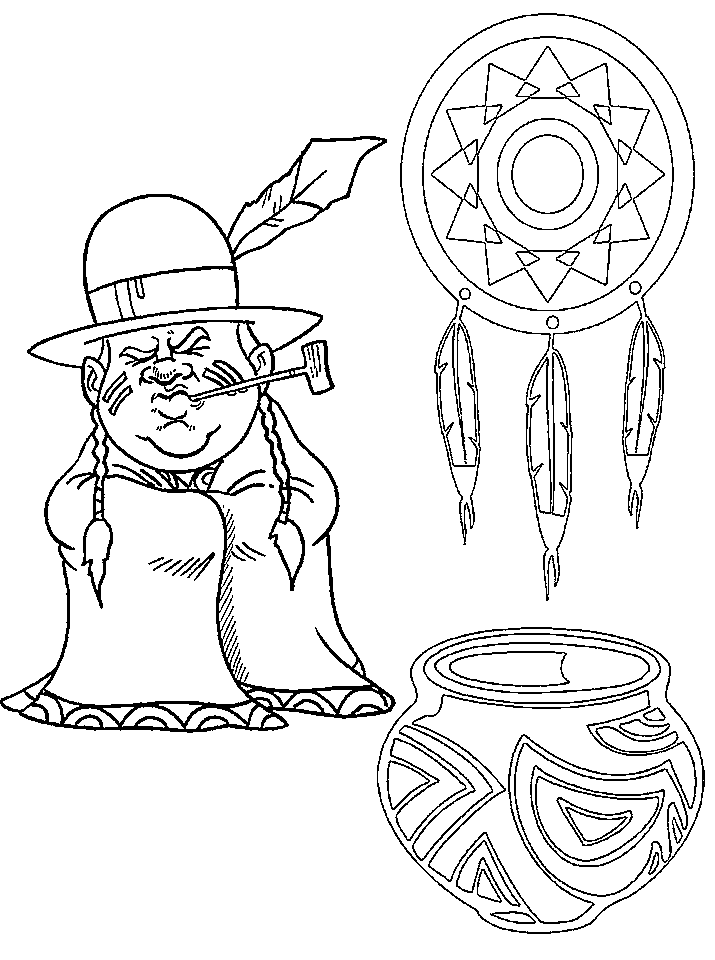 Native American Indian Coloring Pages Coloring Home
