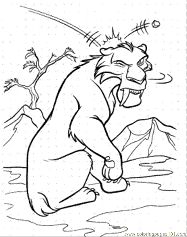 ice age coloring pages diego luna - photo #22
