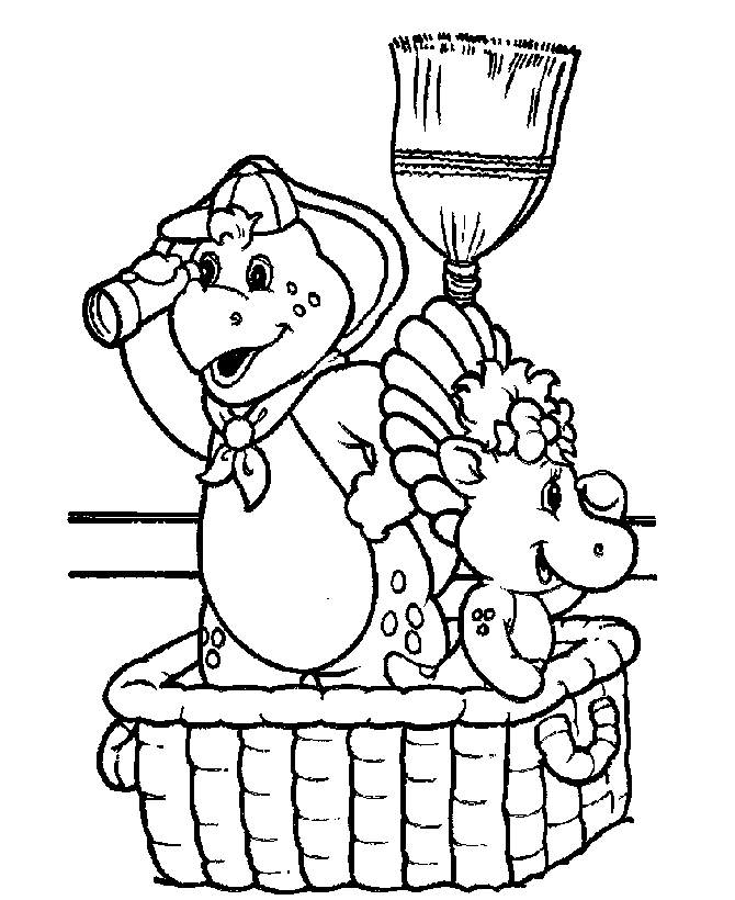 Barney coloring page 08
