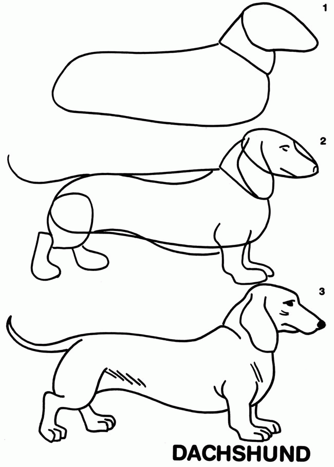 Welcome to Dover Publications | Dachshund Coloring Pages