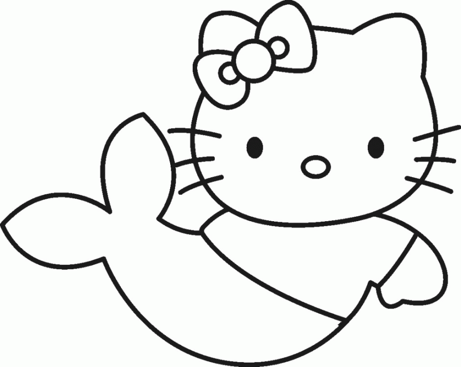 Hello Kitty Mermaid Coloring Pages - Coloring Home
