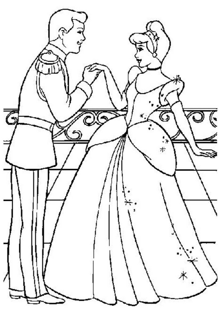 Best Coloring Pages Of Prince Charming Proposing Cinderella To 
