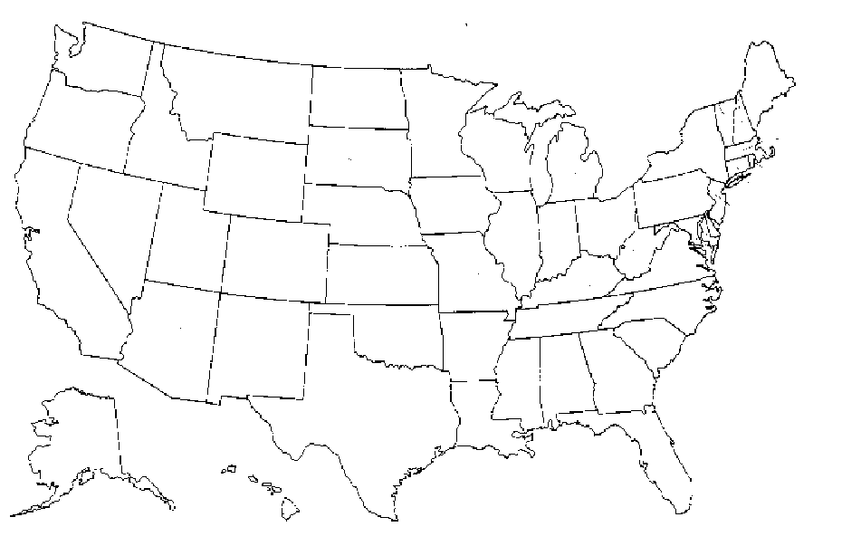Unlabeled Map Of North America - Coloring Home