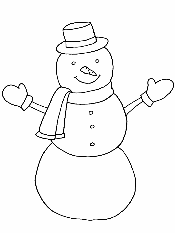 Snowman5 Winter Coloring Pages & Coloring Book