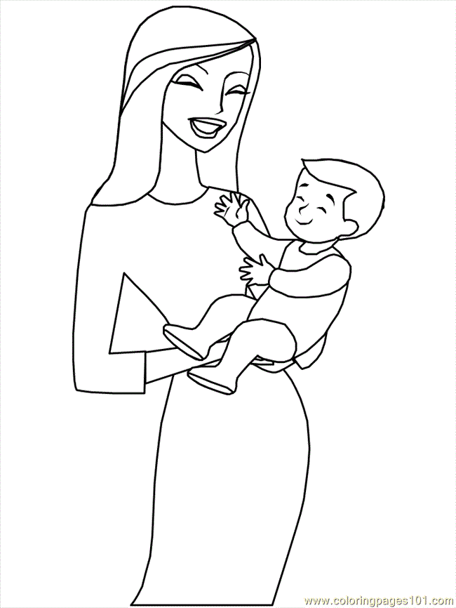 Coloring Pages Mother''s Day (Education > Mother''s Day) - free 