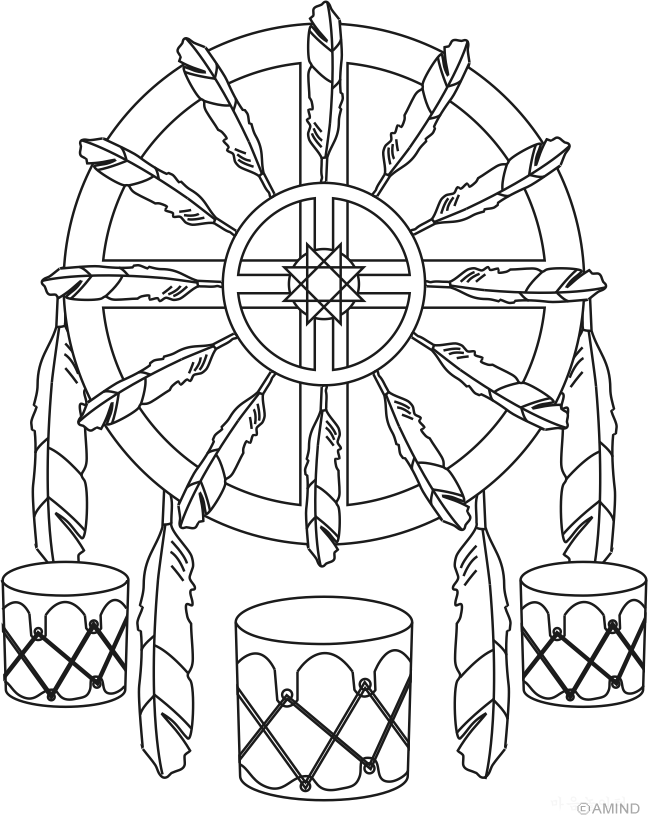 Native American Designs Coloring Pages Printables Home Free Mandalas Tradition