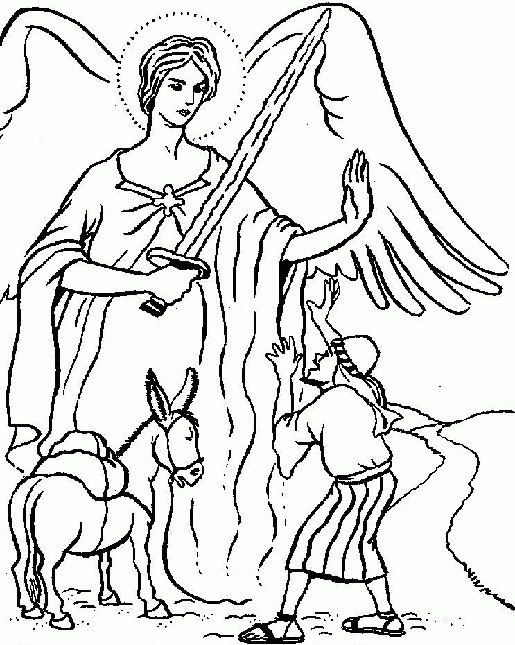balaam and his donkey Colouring Pages (page 2)