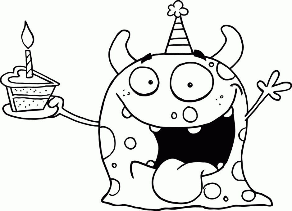 Monster Coloring Pages For Kids Printable Printable Coloring Sheet 