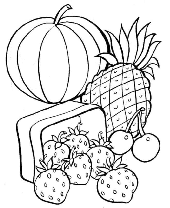 Eating Healthy Food Coloring Pages - Food Coloring Pages : Free 