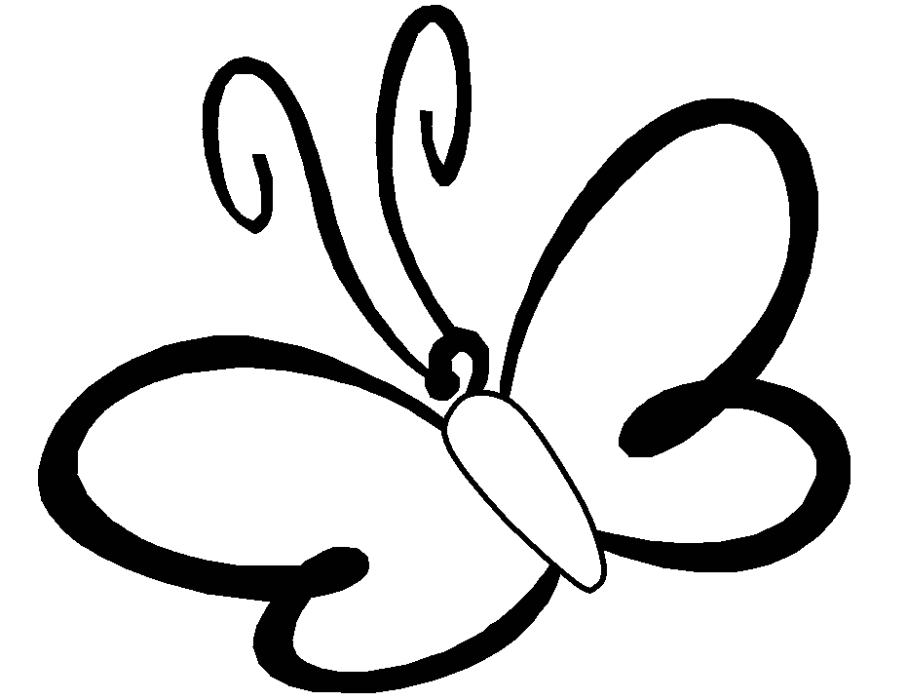 Simple Butterfly Coloring Pages Printables - Butterfly ...